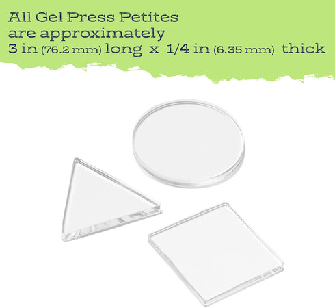 Gel Press Petites, 3" Circle Triangle Square 10812-CIR