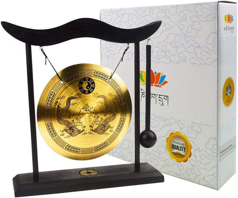 Zen Art Brass Feng Shui Desktop Gong H1303