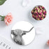 Coasters for Drinks Absorbent Coaster 6 Piece Set Grey Animal Highland Cow Pattern Funny Ceramic Cup Coaster for Cold Drinks Wine Glasses, Birthday Housewarming Gift