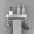 Delysia King Bathroom Shelves with Towel Bar,Wall Mounted Shower Storage Shelves Organizer for Bathroom,Kitchen (Silver)