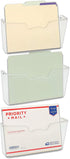 3 Pack - Simple Houseware Clear Single Pocket Wall Mount File Holder