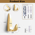 Gold Wall Hooks Coat Hooks 4 Pack Towel Hooks for Bathrooms Heavy Duty Hanging Robe Hooks, Gold Single Hooks for Bathroom Kitchen Garage Home Hotel