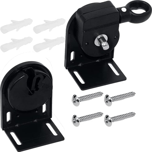 UD Universal Replacement Mounting Bracket for IndoorOutdoor Roller Shade, Roller Blind Accessories (Black Cordless Bracket) QSZJ