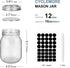 CycleMore 12 Pcs 16oz 480ml Clear Glass Jars With Silver Separable Lids, Mason Jars Round Canning Jars Spice Jars for Honey, Jam, Herb, Wedding Favor, Kitchen Storage