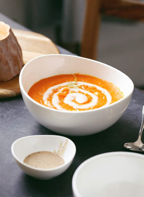 Sweese 104.101 Porcelain Bowl - 42 Ounce for Cereal, Salad and Popcorn - Set of 1, White