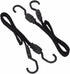 Wideskall® 2 Pieces 24" inch Flat Bungee Cords with Hooks Black