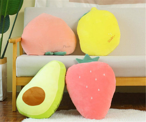 Skyseen Peach Shaped Pillow & Creative Fruit Cushion & Vivid Plush Stuffed Pillow 17.7"