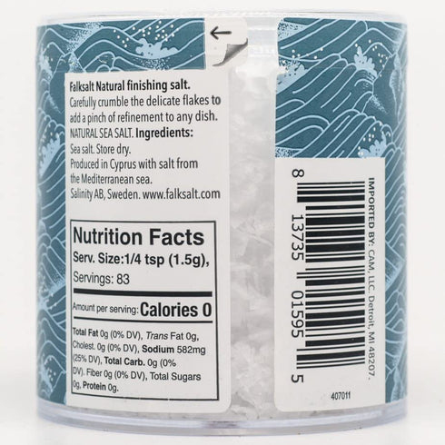 Falksalt Crystal Flakes Natural Sea Salt Natural 4.4 Oz