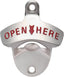 2PCS Stainless Heavy Duty Alloy Wall Mounted Beer Bottle Opener and Cap Catcher for Man Cave Home Bar Bartender Gifts (Silver )