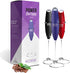 Milk Frother - Purple Power Frother by Omega PowerCreamer - Ultra Durable Electric Handheld - Battery Operated for Coffee, Protein Powder, Collagen, Pre-Workout - Quiet & High Powered - Stand Included