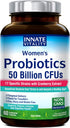 INNATE Vitality Probiotics for Women, 50 Billion CFUs, 17 Proven Strains, 60 Veggie Caps, Formulated with Prebiotics and Cranberry Extract,Non-GMO, Supports Vaginal, Digestive and Immune Health