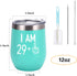 29 Plus One Middle Finger Wine Tumbler 30th Birthday Gifts for Women, Turning 30 Funny Tumbler Gifts Idea for Friends Her Wife Mom Coworkers, 12 Oz Insulated Tumbler Glasses, Mint