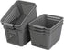 Gloreen Grey Plastic Basket, Weave Storage Baskets Organizer, 6 Packs
