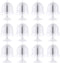 BESTONZON 12pcs Mini Candy Box Plastic Mini Cake Stand Chocolate Cupcake Candy Display Plate with Lid Birthday For Wedding Party Supplies, 3.15x2.16x2.16in (Tranparent)