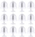 BESTONZON 12pcs Mini Candy Box Plastic Mini Cake Stand Chocolate Cupcake Candy Display Plate with Lid Birthday For Wedding Party Supplies, 3.15x2.16x2.16in (Tranparent)