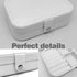 small jewelry box - mini jewelry box - Women travel jewelry case, Portable small jewelry organizer for Rings Earrings Necklace, Gifts for Girls Women ( White)