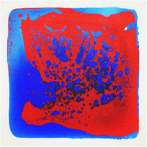 LONGKING 12 Inch X 12 Inch (30cm X 30cm) Liquid Encased Decorative Tiles, Blue-Red-Black