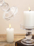 Lewondr Glass Candle Holders, 3 Pieces Crystal Clear Candlesticks with Elegant Design for Pillar Taper Candle and Tea Light, Home Table Living Room Wedding Party Decorations Home Décor - Clear