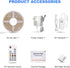 Bason White LED Strip Lights, Dimmable Under Cabinet Lighting, 16.4 ft Led Rope Light with RF Remote and Dimmer, 12V LED Tape Lights for Kitchen, Counter, Mirror, Showcase, 6500K Daylight, Timing.