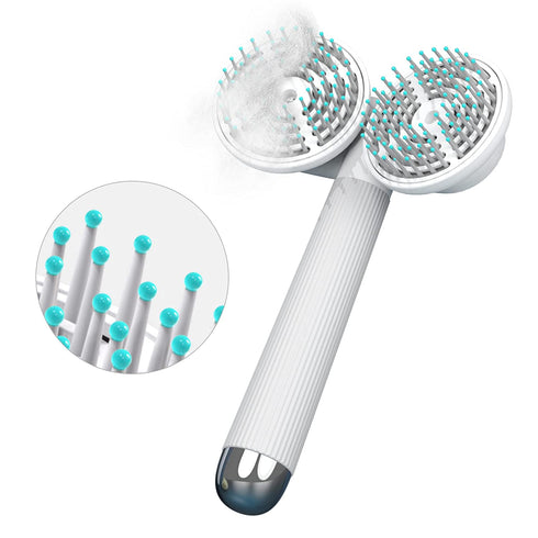 uahpet Dual Head Cat Brush Dog Brush, Slicker Brush for Dogs Cats, Negative Ions Dog Grooming Brush, Gently Removes Loose Hairs, Mats, Tangles, Anti Static & Frizz Cat Brush for Medium, Long Hair