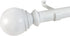 Decopolitan 30409-WT72 1? Ball Single Telescoping Drapery Rod Set, 72 to 144-Inch, White