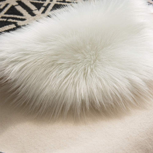 Carvapet Faux Sheepskin Fur Rug Luxury Soft Chair Cover Couch Seat Cushioned Fake Fur Pad Plush Area Rugs Bedside Throw Rug for Bedroom and Living Room, 2ft x 3ft, White