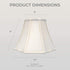 Royal Designs, Inc. BSO-701-14BG Flare Bottom Outside Corner Scallop Basic Lamp Shade, 8 x 14 x 11, Beige