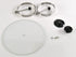 Home-X - Bacon and Eggs Cookware Set Includes Two Stainless Steel Egg Rings and Clear Tempered Glass Bacon Press