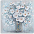 Blue Bathroom Wall Art Decor: White Flower Grey Vase Bottle Pictures For Bathroom Wall Decor Kitchen Gallery Framed Print Ready to Hang for Farmhouse Decorations 13.5x13.5inch