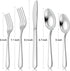Silverware Set, 40-Piece Silverware Set for 8, Stainless Steel Flatware Cutlery Set, Spoons and Forks Set Suitable for Home/ Restaurant, Mirror Polished & Dishwasher Safe