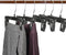 Titan Mall Pants Hangers 30 Pack 10 Inch Black Plastic Skirt Hanger with Non-Slip Big Clips and 360 Rotatable Hook, Durable and Sturdy Plastic Hanger, Elegant and Economical for Hanging Pants
