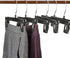 Titan Mall Pants Hangers 30 Pack 10 Inch Black Plastic Skirt Hanger with Non-Slip Big Clips and 360 Rotatable Hook, Durable and Sturdy Plastic Hanger, Elegant and Economical for Hanging Pants