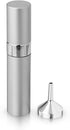 True Martini Atomizer Bar Mister with Refillable Funnel for Vermouth Spray Glass Canister with Stainless Steel Case, 1 Count (Pack of 1), Silver