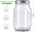Sprouting Jar Kit - 2 Wide Mouth Mason Jars with 316 Stainless Steel Screen Sprout Lids, Tray,Stand and Brush | Seed Sprouter Set Germination Kit for Growing Broccoli, Alfalfa, Mung Bean (Black)
