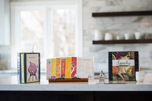 Ahh Hah! Family Recipe Organizer Kits: LONG Index Tabs for Three-ring Binder with Cover