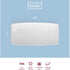 KooK Serving Trays, Rectangular Platters, Ceramic, White 11.8 in, Set of 4