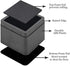 Muhome Stackable Bed and Furniture Risers 3 Inch Heavy Duty Bed Lifts for Sofa Couch Chair Table Additional 3 or 6 Inch Height or Storage Black