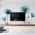 M ACHOOSE Blue Flower Wall Decals Wall Stickers Peel and Stick Removable Decal Stick DIY Wall Art Murals Home Wall Decor for Bedroom Living Room Classroom Office Wall Decaoration