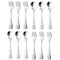 12 Pieces Stainless Steel Kids Silverware Set Children's Safe Flatware Cute Bear Baby and Toddler Spoon and Fork Set Kids Utensils Metal Cutlery Set,6 x Child Forks,6 x Children Tablespoons