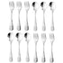 12 Pieces Stainless Steel Kids Silverware Set Children's Safe Flatware Cute Bear Baby and Toddler Spoon and Fork Set Kids Utensils Metal Cutlery Set,6 x Child Forks,6 x Children Tablespoons