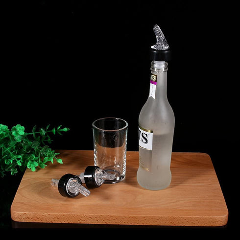 Measured Pourer, 3 Pack Automatic Measured Bottle Pourer, Spout Bottle Pourer with Tail and Collar, Wine Cocktail Pour, 1 oz/ 30 ml, White