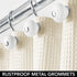 mDesign Hotel Quality Polyester/Cotton Blend Machine Washable Fabric Shower Curtain with Waffle Weave and Rust-Resistant Metal Grommets for Bathroom Showers and Bathtubs - 72" x 72" - Sand/Khaki