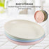 8 Pack Plastic Plates Reusable, OAMCEG 10 Inches Unbreakable Eco-Friendly Lightweight Wheat Straw Plates, Salad Plates, Camping Plates, Dinner Plates, Dishwasher & Microwave Safe, BPA FREE