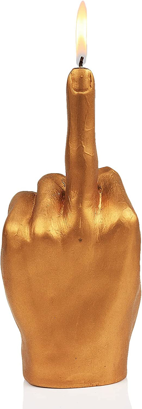 Gute Middle Finger Candle - Hand Gesture FCK You Candle (Gold)