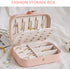 LATIT Small Jewelry Box for Women Girls,Portable Travel Mini Jewelry Organizer Box PU Leather Travel Jewelry Organizer Case Jewelry Holder Display for Ring Earrings Necklace Bracelet Bangle/Pink