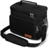 Insulated Lunch Bag for Women/Men - Reusable Lunch Box for Office Work School Picnic Beach - Leakproof Cooler Tote Bag Freezable Lunch Bag with Adjustable Shoulder Strap for Kids/Adult - Black