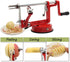 Apple Peeler, Slicer Corer Potato Peelers 3 In 1, Stainless Steel Heavy Duty Suction Cup Base And 5 Extra Blades Included As Well As Cleaning Tool (red)