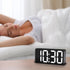 DreamSky Compact Digital Alarm Clock with USB Port for Charging, 0-100% Brightness Dimmer, White Bold Digit Display, 12/24Hr, Snooze, Adjustable Alarm Volume, Small Desk Bedroom Bedside Clocks.