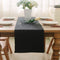 NATUS WEAVER Dinning Table Runner 12 x 90 Inches Farmhouse Kitchen Coffee Burlap Table Runner for Holiday Party, Black