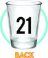 Finally Legal 21st Birthday Party Shot Glass - Set of 12, 1.75oz Black and Clear 21st Birthday Shot Glasses, Perfect for Birthday Parties, Birthday Decorations